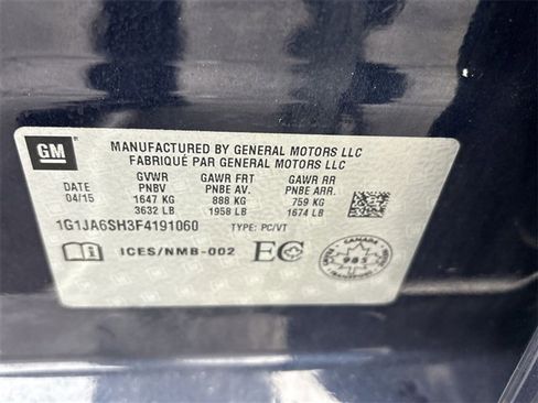 Certified 2015 Chevrolet Sonic LS image 30