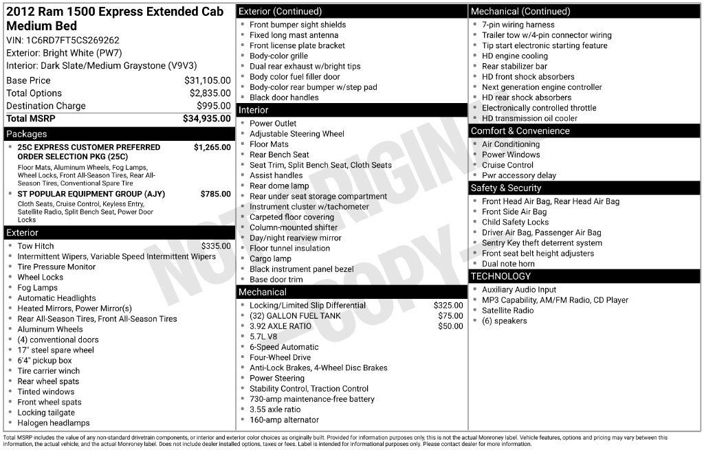 Used 2012 RAM 1500 Express AWD/4WD image 31