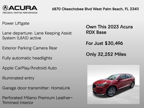 Certified 2023 Acura RDX FWD w/ Technology Package image 14
