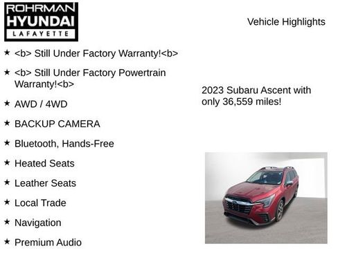 Used 2023 Subaru Ascent Limited w/ Technology Package image 7