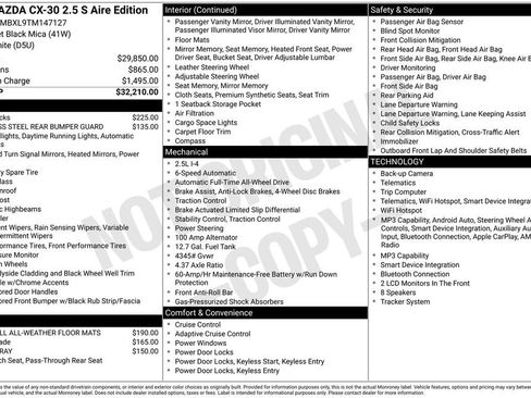 New 2026 MAZDA CX-30 Aire Edition AWD/4WD image 30