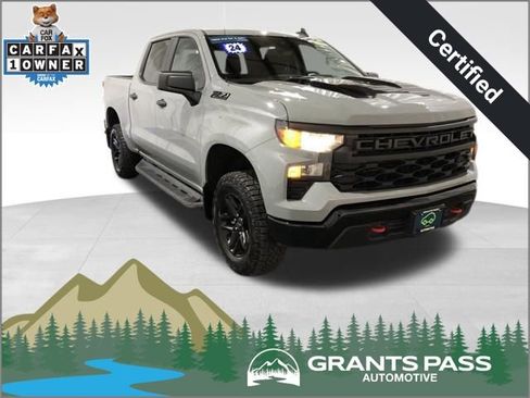 Certified 2024 Chevrolet Silverado 1500 Custom Trail Boss w/ LPO, Dark Essentials Package image 1