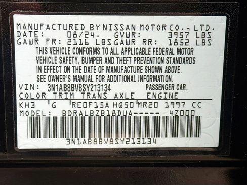 Used 2025 Nissan Sentra S FWD image 12