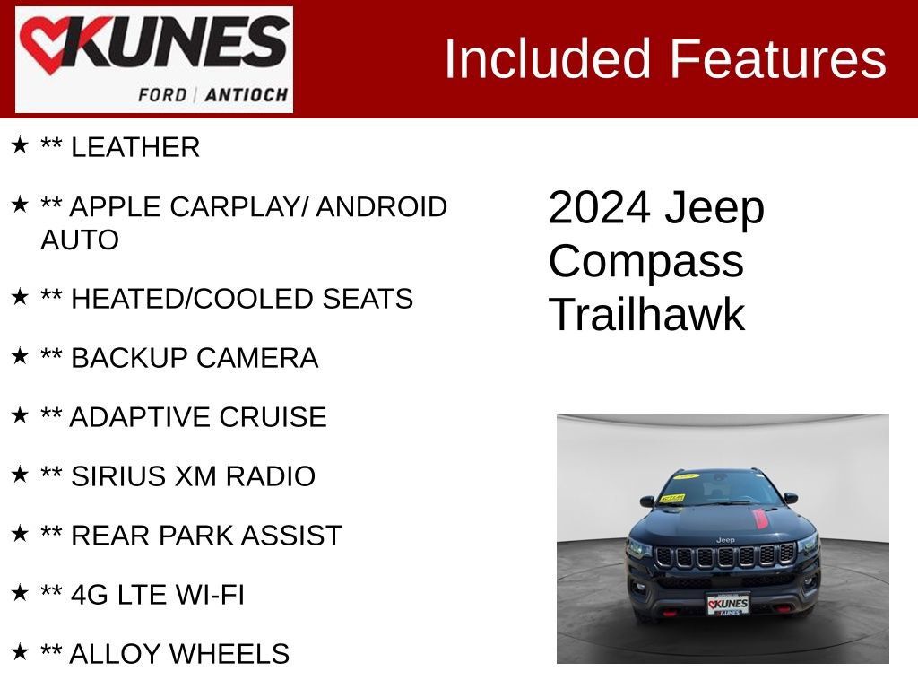 Used 2024 Jeep Compass Trailhawk AWD/4WD image 3