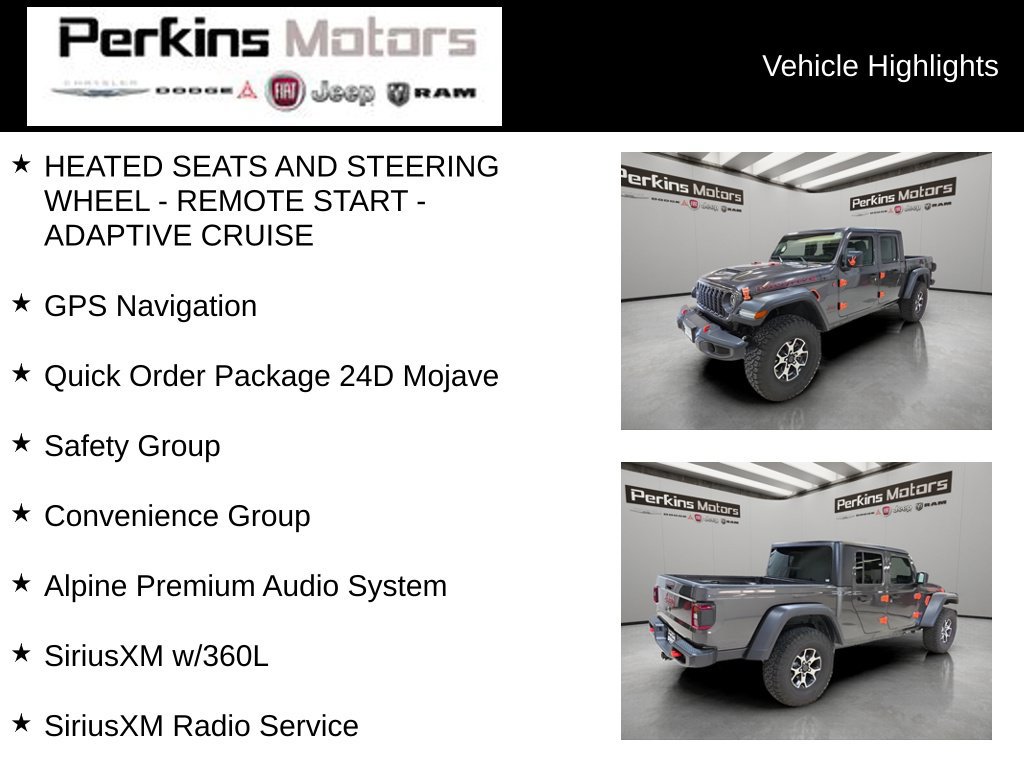 Certified 2024 Jeep Gladiator Mojave w/ Technology Group AWD/4WD image 7