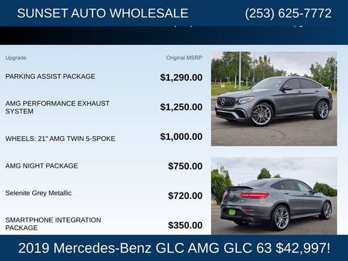 Used 2019 Mercedes-Benz GLC 63 AMG 4MATIC Coupe w/ Parking Assist Package image 25