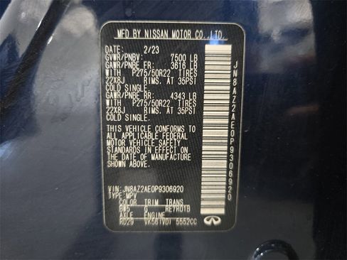 Used 2023 INFINITI QX80 Premium Select w/ Cargo Package image 33