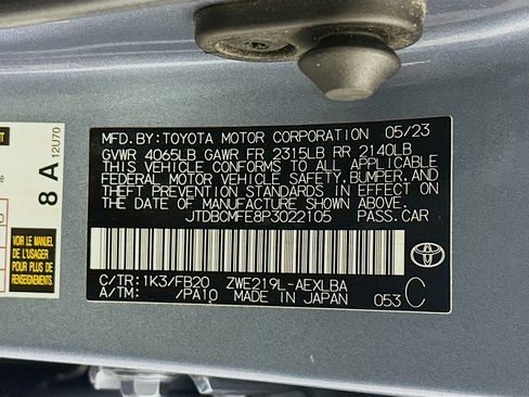 Used 2023 Toyota Corolla LE w/ Carpet Mat Package (TMS) FWD image 12