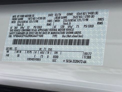 Certified 2024 Ford Transit 350 XLT RWD image 37