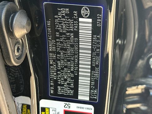 Certified 2020 Toyota Camry SE FWD image 33