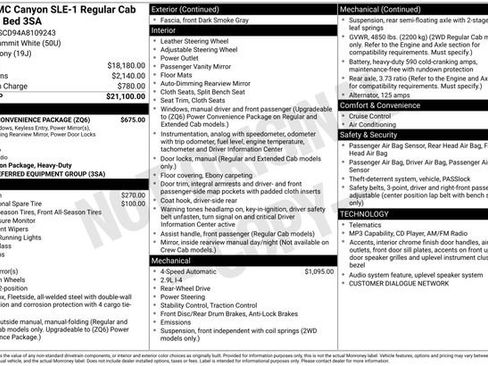 Used 2010 GMC Canyon SLE w/ Power Convenience Package RWD image 4