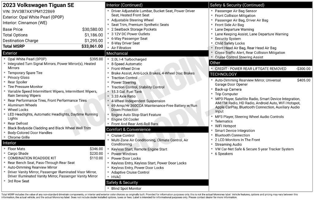 Used 2023 Volkswagen Tiguan SE FWD image 5