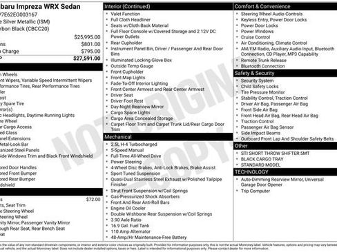 Used 2014 Subaru Impreza WRX Sedan image 29