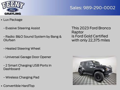 Used 2023 Ford Bronco Raptor AWD/4WD image 14