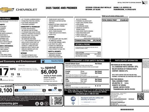Used 2025 Chevrolet Tahoe Premier image 3