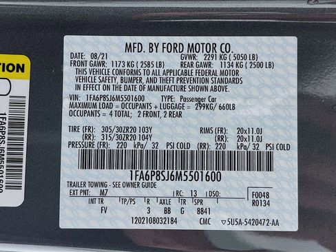 Used 2021 Ford Mustang Shelby GT500 w/ Technology Package image 22