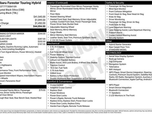 New 2026 Subaru Forester Touring AWD/4WD image 2