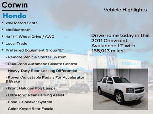 Used 2011 Chevrolet Avalanche LT w/ Luxury Package image 7
