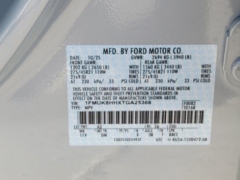 New 2026 Ford Explorer Platinum w/ LUX Leather Package image 14