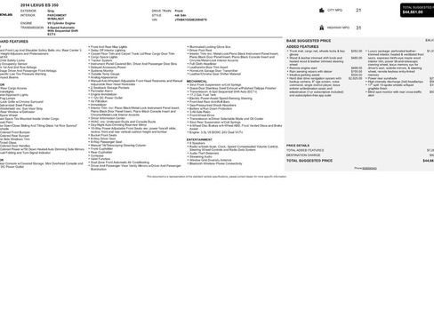 Used 2014 Lexus ES 350 image 9