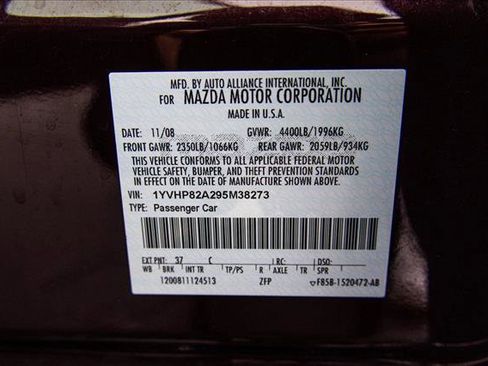 Used 2009 MAZDA MAZDA6 i Grand Touring w/ Moonroof & Bose Pkg image 26