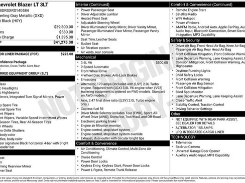 Used 2024 Chevrolet Blazer LT w/ LPO, Floor Liner Package FWD image 4