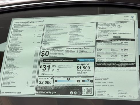 New 2026 BMW 430i Coupe w/ M Sport Package RWD image 29