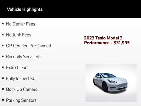 Used 2023 Tesla Model 3 Performance AWD/4WD image 3