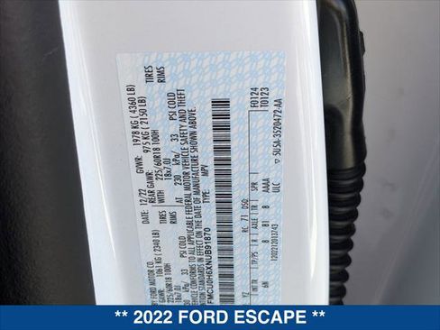 Certified 2022 Ford Escape SEL image 25