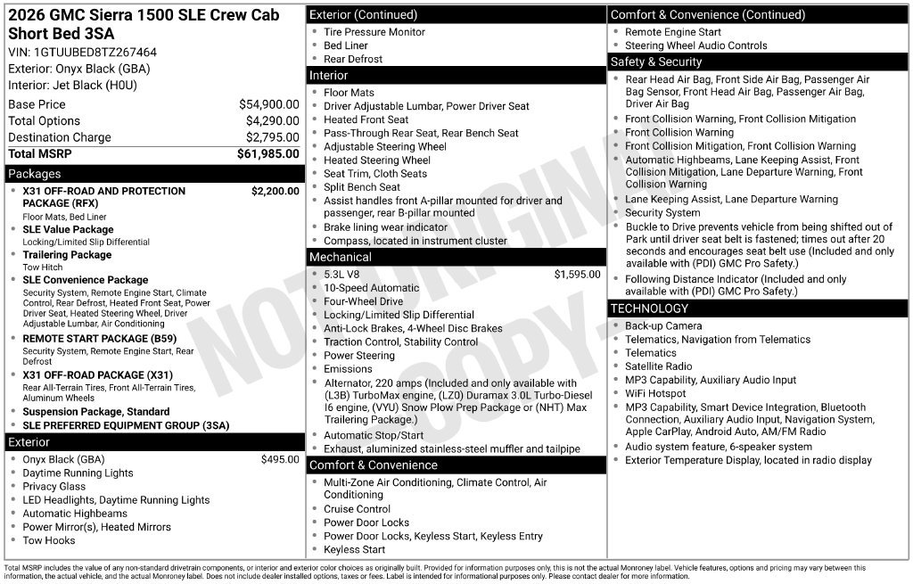 Used 2026 GMC Sierra 1500 SLE AWD/4WD image 4