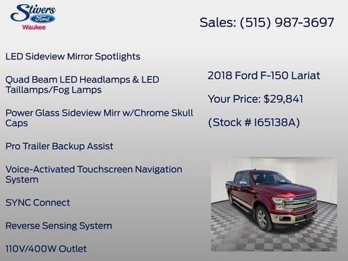 Used 2018 Ford F150 Lariat w/ Equipment Group 502A Luxury AWD/4WD image 27