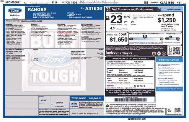 Used 2019 Ford Ranger XLT w/ Trailer Tow Package RWD image 14