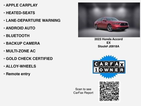 Used 2023 Honda Accord EX image 7