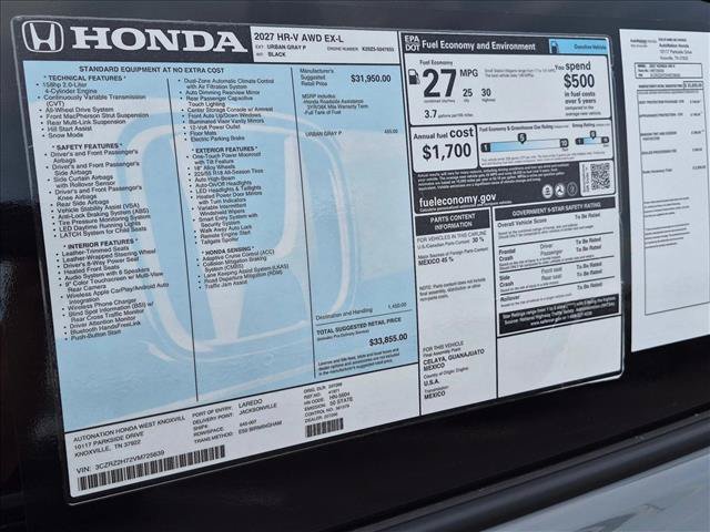New 2027 Honda HR-V EX-L image 16