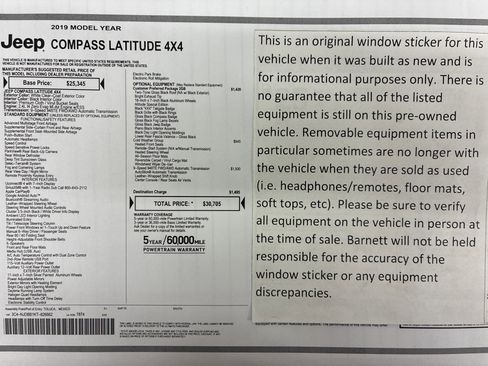 Used 2019 Jeep Compass Latitude AWD/4WD image 2