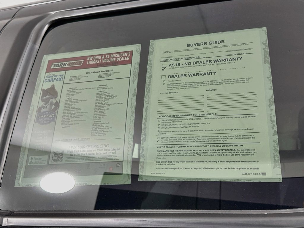 Certified 2023 Nissan Frontier S w/ Technology Package AWD/4WD image 13