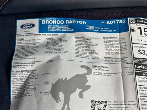 Used 2024 Ford Bronco Raptor AWD/4WD image 45
