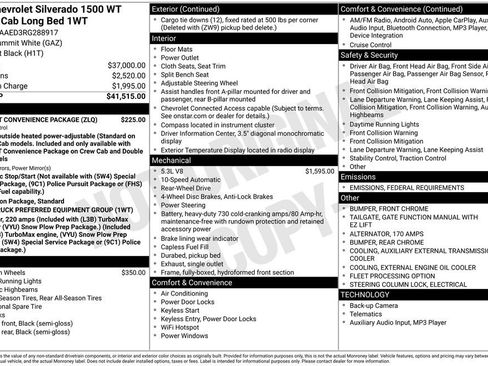 Used 2024 Chevrolet Silverado 1500 W/T w/ WT Fleet Convenience Package image 15