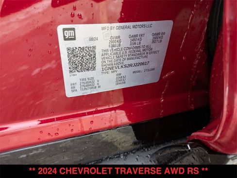 Used 2024 Chevrolet Traverse RS w/ LPO, Floor Liner Package image 36