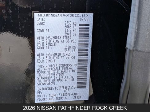 New 2026 Nissan Pathfinder Rock Creek AWD/4WD image 26