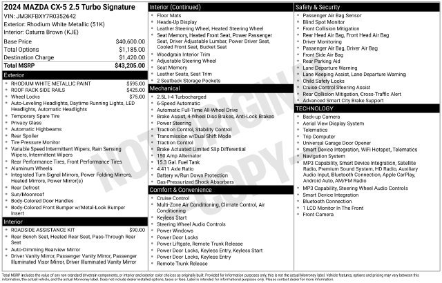 Certified 2024 MAZDA CX-5 Signature AWD/4WD image 38