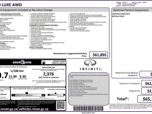 Used 2023 INFINITI QX60 Luxe image 2