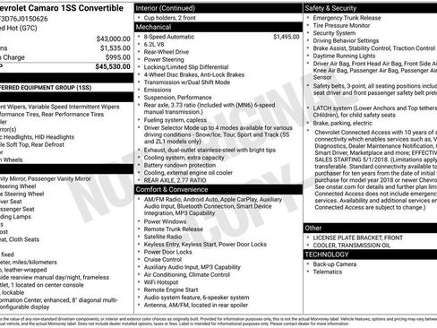 Used 2018 Chevrolet Camaro SS image 4