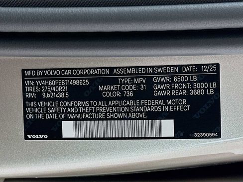 New 2026 Volvo XC90 T8 Plus w/ Protection Package Premier AWD/4WD image 31