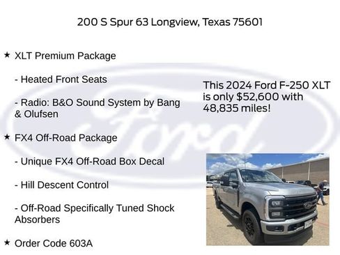 Used 2024 Ford F250 XLT w/ Black Appearance Package AWD/4WD image 17