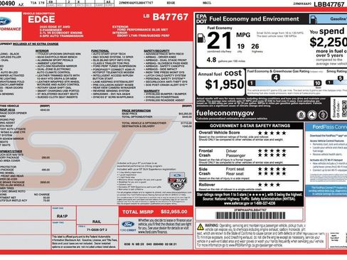 Used 2020 Ford Edge ST w/ Equipment Group 401A AWD/4WD image 5