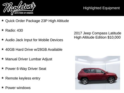 Used 2017 Jeep Compass High Altitude AWD/4WD image 3