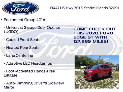 Certified 2020 Ford Edge ST w/ Equipment Group 401A AWD/4WD image 22