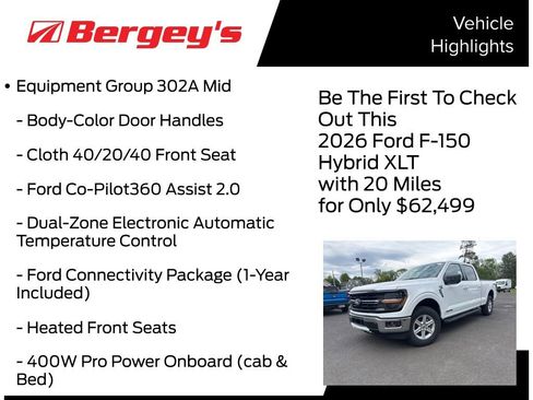New 2026 Ford F150 XLT w/ Equipment Group 302A MID AWD/4WD image 5