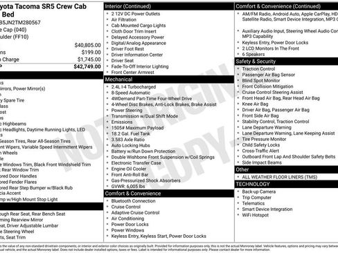 New 2026 Toyota Tacoma SR5 AWD/4WD image 4